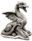 gartendekoparadies.de Sagenhafter Drache, Steinfigur, H. 33 cm, 10 kg, Grau, frostsicher aus Steinguss für Außenbereich