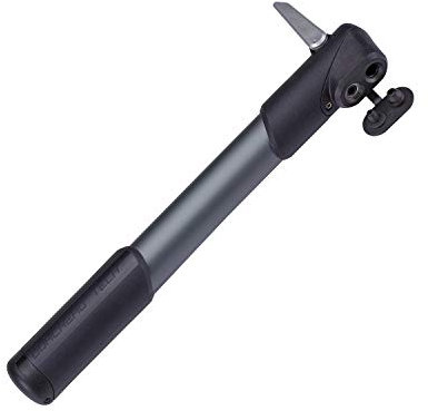 BBB Cycling Adult WindRush S Pompe à air pour vélo | Mini Pompe à Main avec Double tête 3.0 pour Presta Dunlop et Schrader | BMP-55 | Gris, 250 mm