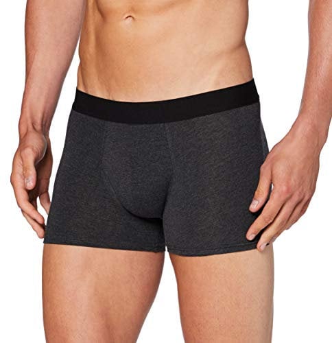 Build Your Brand Men's Boxer Shorts 2-Pack Underwear, Charcoal, XXXXXL