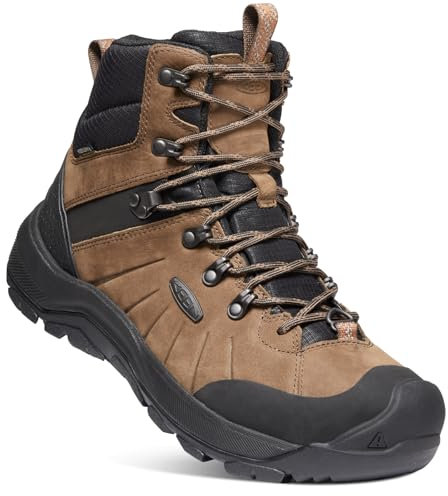 KEEN Revel 4 Mid Polar, Scarponi da Neve Uomo, Dark Earth/Caramel Cafe, 42 EU
