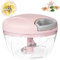 Tritatutto Manuale a Corda, 500 ml Trita Verdure Manuale per Cipolla Insalata, Pesto, prezzemolo, di Patate, Vaniglia, Alimenti per Bambino (Rosa)