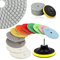 13Stk Dimond Polierscheiben,4 Zoll Diamant Wet Polierscheiben 30#/50#/100#/200#/400#/800#/1500#/3000#/6000, mit M14 Klebrige Scheib + M14 Schraube für Beton Granit Marmor Stein Keramikfliesen