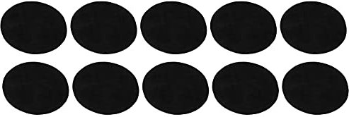 Hapivida 5 Pares de Parches de Reparación para Planchar O Coser En Forma Ovalada, Parches de Franela para El Codo, Rodilleras para DIY, Jeans, Ropa, Chaquetas, Bolsas(Negro)