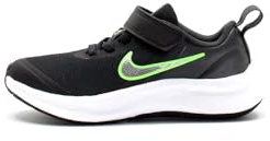 NIKE Star Runner 3, Zapatillas de Gimnasia Unisex Niños ,Negro Chrome Dark Smoke Grey Green Strike 01 ,28 EU