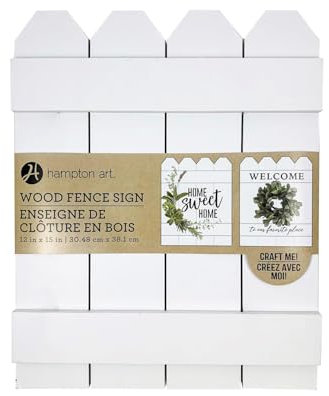 Hampton Art Fence Plank 12X15-White