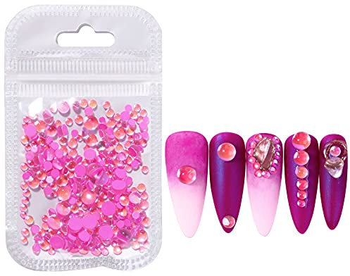 300Pcs/Bag DIY Charms Nail Stone Gems Art Strass Translucent Color Symphony Aurora Nail Rhinestones 3D Mermaid(05)