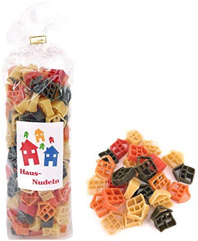 Balna Haus Nudeln Bunte Pasta 250g Hausnudeln Geschenk Hausbau Einzug Motivnudeln Geschenkidee Motiv