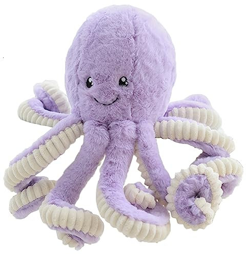 TONGSONG Niedliche Cartoon Oktopus Stofftiere Oktopus Plüsch Puppe Spielzeug Oktopus Plüschtiere Spielzeug Geschenk Meer Stofftier für Kinder und Liebhaber Wohnkultur (lila, 15,7 Zoll)...