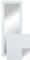 BD ART Miroir mural décoratif - Miroir de garde-robe - 150 x 50 cm - Blanc