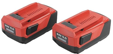 Batterie Lithium-ION Haute Puissance B22 22V 5,0 ah, Deux pièces, Compatible avec la Batterie d'outils électriques sans Fil Hilti 18V 21.6V 22V