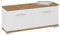 IDIMEX Banc Rangement à Chaussures VIELLA Banc d'entrée 2 Portes, en mélaminé Couleur chêne wotan et Blanc