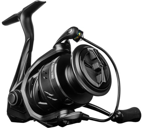 HANDING M1 Spinnrolle, Süßwasser-Angelrollen, 9 + 1 Kugellager, 12 kg max. Zugkraft, 5,2:1 Übersetzungsverhältnis, Graphitrahmen, CNC-Aluminiumspule, Serie 500 bis 5000, Griff austauschbar