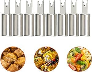 Soporte Para Mazorcas De Maíz 8 Piezas Pinchos Para Mazorcas De Maíz Pinchos De Acero Inoxidable Para Barbacoa Mazorca De Maiz Tenedor Corn On The Cob Holder Para Camping, Picnic, Buffet Parilla