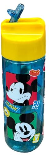 CARTOON Borraccia in tritan ecozen Topolino Disney bottiglia per bambini 540 ml con beccuccio ripiegabile
