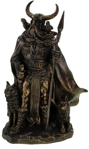 Kremers Schatzkiste - Black Edition - Gott Odin mit seinen Raben Wölfen - 36 cm
