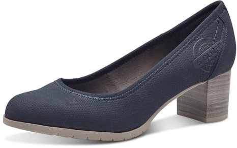 s.Oliver Damen Pumps mit Blockabsatz Elegant, Blau (Navy), 42 EU