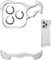 Cmeilau 2024 New Frameless Special-Shaped Metal Corner Anti-Fall Phone Case for iPhone 16 15 14 13 Pro Max/Plus,Borderless Slim No Back Bumper with Camera Cover Lens Film,Heat Dissipation Silver