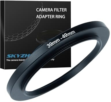 39mm to 49mm Step up Ring Filter Adapter Metal Ring Step up Rings Adapter Filter Compatible with All 49mm UV,CPL,ND,Lens Hood,Threaded Lens ect (39mm to 49mm)