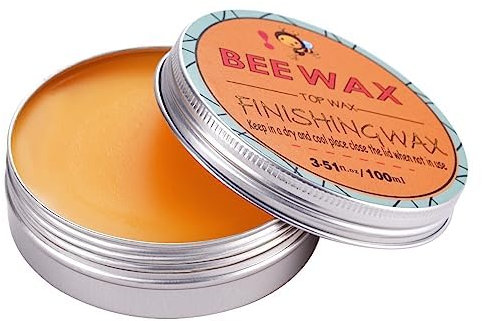 Bienenwachs für Leder, Holz & Möbel Mehrzweck Natürlicher Wachs-Balsam für alle Arten & Farben Leder, Holz, Fliesen, Stein Polieren, Reinigen, Pflegen & Wiederherstellen - 3.51Fl.OZ/ 100ML