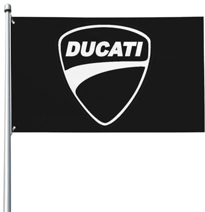 Compatible With Ducati Flagge, 90 x 150 cm, Außenflaggen, Gartenflaggen, Hausflaggen, Banner-Dekoration für Hof, Veranda, Rasen, Heimdekoration