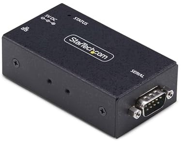 StarTech 1-Port Seriell auf Ethernet Adapter, RS232 (I13-SERIAL-ETHERNET) | Serial TCP IP Server, Konverter, Geräteserver, DB9, Wand DIN Montage