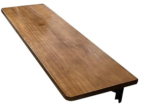 Wandklapptisch aus Massivholz, zusammenklappbarer Wandschreibtisch for kleine Räume, schwebender Schreibtisch, klappbarer Wandtisch, wandklapptisch küche, schreibtisch klappbar, klapptisch balkon(60x4