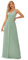 Ever-Pretty Robe de Soirée Longue Femme avec Ruchés en Mousseline de Soie Classique Verte Menthe 38