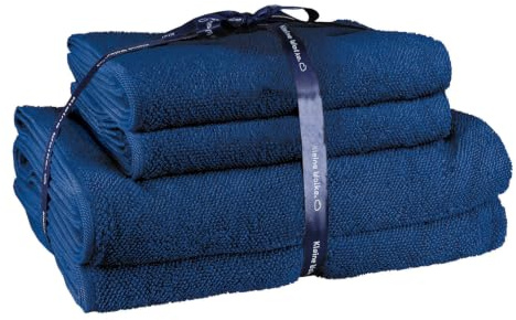 Kleine Wolke Frottier-Set CHILL Atlantikblau Set 4-teilig mit je 2 Stück 50 x 100 und 70 x 140 cm