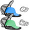 JGGDDU Hut-Unterlegscheibe für Baseballkappen, Cap Washer für Baseballmützen, Baseball Cap Waschgestell für Waschmaschine oder Geschirrspüler, Faltbarer Gebogener Käfig-Reiniger, 2 Stück, Schwarz
