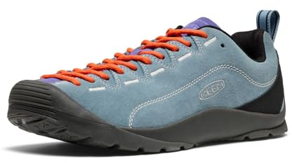 KEEN Women's Jasper Suede Leather Climbing Approach Sneakers, Faded Denim/Skipper Blue, 5 UK