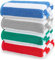 Utopia Towels - Große Strandtücher Cabana-Streifen (76 x 152 cm) - 100% gesponnene Baumwolle, weich und saugfähige Handtücher (4er-Pack, Blau, Grau, Rot und Grün)