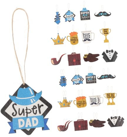 ABOOFAN Hochwertige Holz-hängeornamente Für Vatertag Party-Dekorationen Vatertagsdekorationen Robust Und Widerstandsfähig Kombinierbar Mit Anderen Dekorationen Für Neue Looks