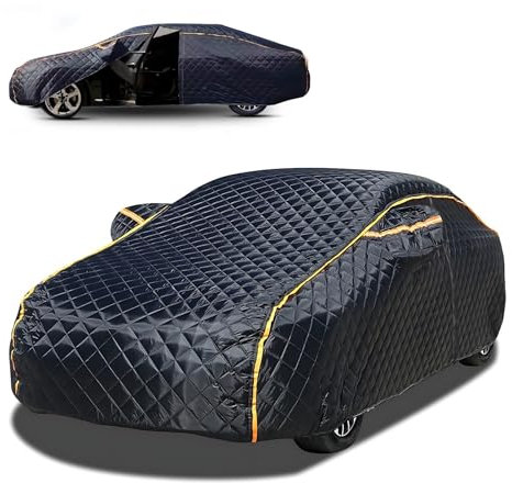 Bache Anti Grele Voiture Fait pour BMW 4 Series Gran Coupe, Housse Voiture Coton Épais Protection Intérieure Extérieure Tout Temps Savec Bande Réfléchissante n33f