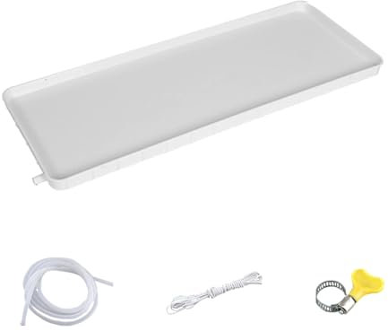 Deposito Agua Aire Acondicionado Universal de Plástico Bandeja de Drenaje para Accesorios de Aire Acondicionado para Interiores y Exteriores(1-2P-300cm Hose)