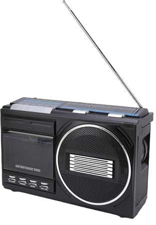 VBESTLIFE Enregistreur de Lecteur de Cassette Bluetooth, Rétro Boombox Radio FM AM SW, Convertisseur USB de Bande, Boombox Senior Portable avec Micbox pour (Plug UE 220V)