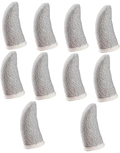 Veemoon Breathable Finger Protectors 10pcs Wear-Resistant Anti-Sweat Thumb Sleeves for Mobile Gaming and