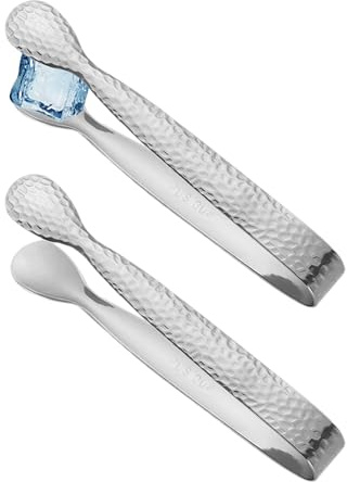 Tenazas Para Azúcar | 2 Piezas Herramientas De Acero Inoxidable Para Agarrar Hielo - Tenazas De Metal Para Cócteles - Para Rodajas De Limón Gelatina Bartender Té Panadero Restaurante Hotel Club