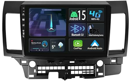 [2+32GB] 10.1 Zoll Android 15 Autoradio for Mitsubishi Lancer 2010 2011 2012 2013 2014 2015 2016 Radio Carplay Stereo Wireless Car Play GPS Auto Navi Bildschirm Navigation Player