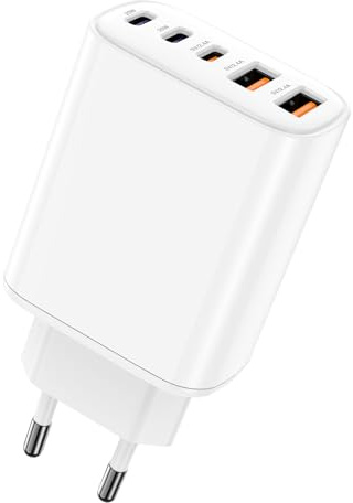 USB C Rapida Chargeur Multiple 5 Port Prise, USBC Chargeur Rapide iPhone Multi Secteur USB A&Type C Adaptateur pour Orginal Apple iPhone 17 16 15 14 13 12 11 Pad Pro Max X XS XR 8 7 6S Plus Mini SE
