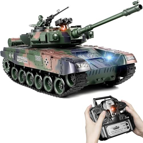 Char RC Russie T90 Tarfarbe 1:18 Tank télécommandé Brother avec fonction de tir BB