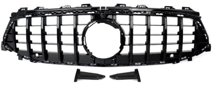 Griglia Radiatore Per Mercedes Per Benz Per CLA Classe W118 200 250 35 2023-2024 Griglie Paraurti Anteriore Auto Superiori Cromate Griglia Fendinebbia(Nero)