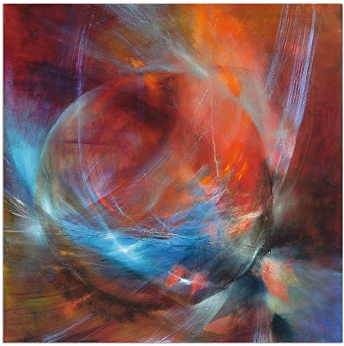 ARTland Wanddeko Wandbild Alu Verbundplatte für Innen & Outdoor Bild 70 x 70 cm Abstrakte Kunst Farbe Spiele Glas Kugel Murmeln T3FX