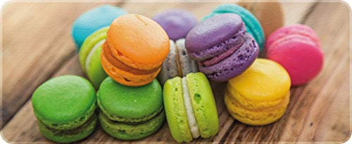 ID MAT Decor de Cuisine Tapis, Fibres Synthétiques, Beige/Vert/Violet/Jaune, 50x120x0,4 cm