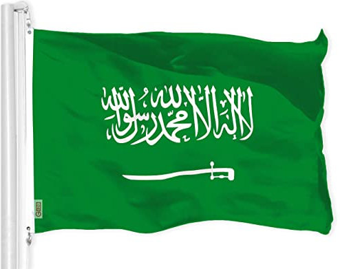 G128 Saudi-arabien Flagge 3x5 ft Printed messingösen 150d Polyester qualität Flagge innen/außen - viel Dicker haltbarer als 100d 75d Polyester