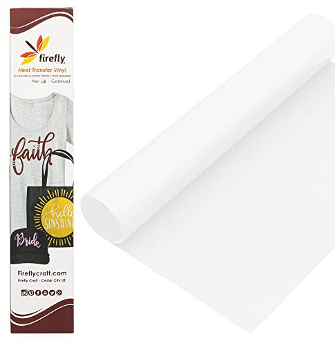 Firefly Craft - 3D White Heat Transfer Vinyl Sheets - Iron On Vinyl for Cricut and Silhouette - Brick Style Heat Press Vinyl for Shirts, Art, Crafts, & More - 12 x 20 inch White HTV Vinyl Sheet
