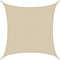 AMANKA Toldo UV - 4x4 m HDPE Vela de Protección Solar Cuadrada- Techo para Balcón Jardín Beige