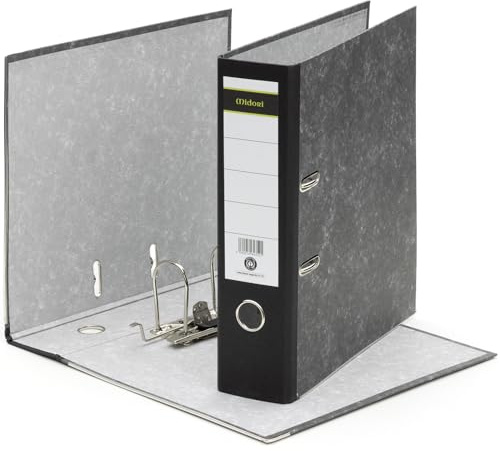 MIDORI Ordner aus 100% Recycling-Papier | 20er Pack Wolkenmarmor-Aktenordner 8 cm breit im DIN A4 Format | Blauer Engel zertifizierter Briefordner Ringordner