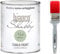 CHALK PAINT Verde Salvia & PENNELLO - Pittura Shabby Chic Vintage EXTRA OPACA (1 Litro) + 1 Pennello Professionale (40 mm)