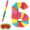Pinata Zahlen Set 0-9 + Stab + Augenmaske Kinder Geburtstag Schlag-Pinata 50 x 35 x 8cm Dekoration Geburtstagsdeko (6)