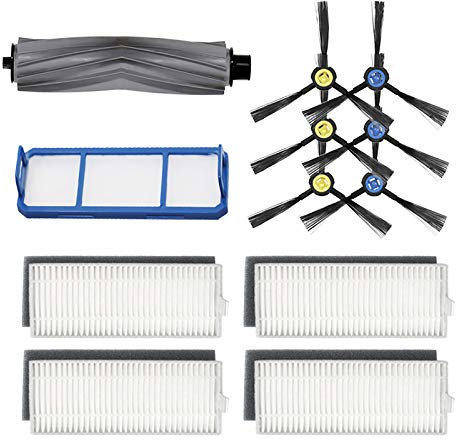 Filter und Seitenbürsten Ersatz-Kits für ILIFE A7 A9s Roboter Vakuum Zubehör Teile
